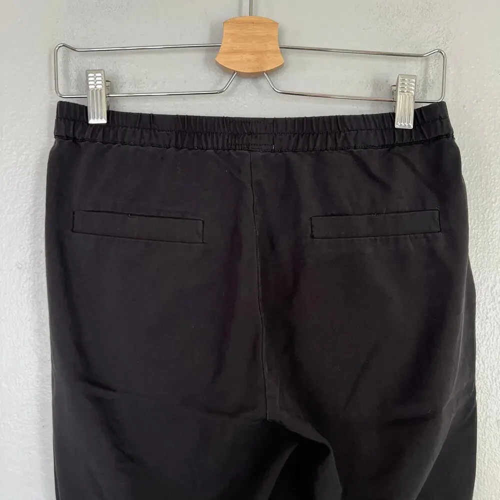 Marine Layer Allison Ankle Pants Black Modal Pull On Elastic Women's S Pockets
